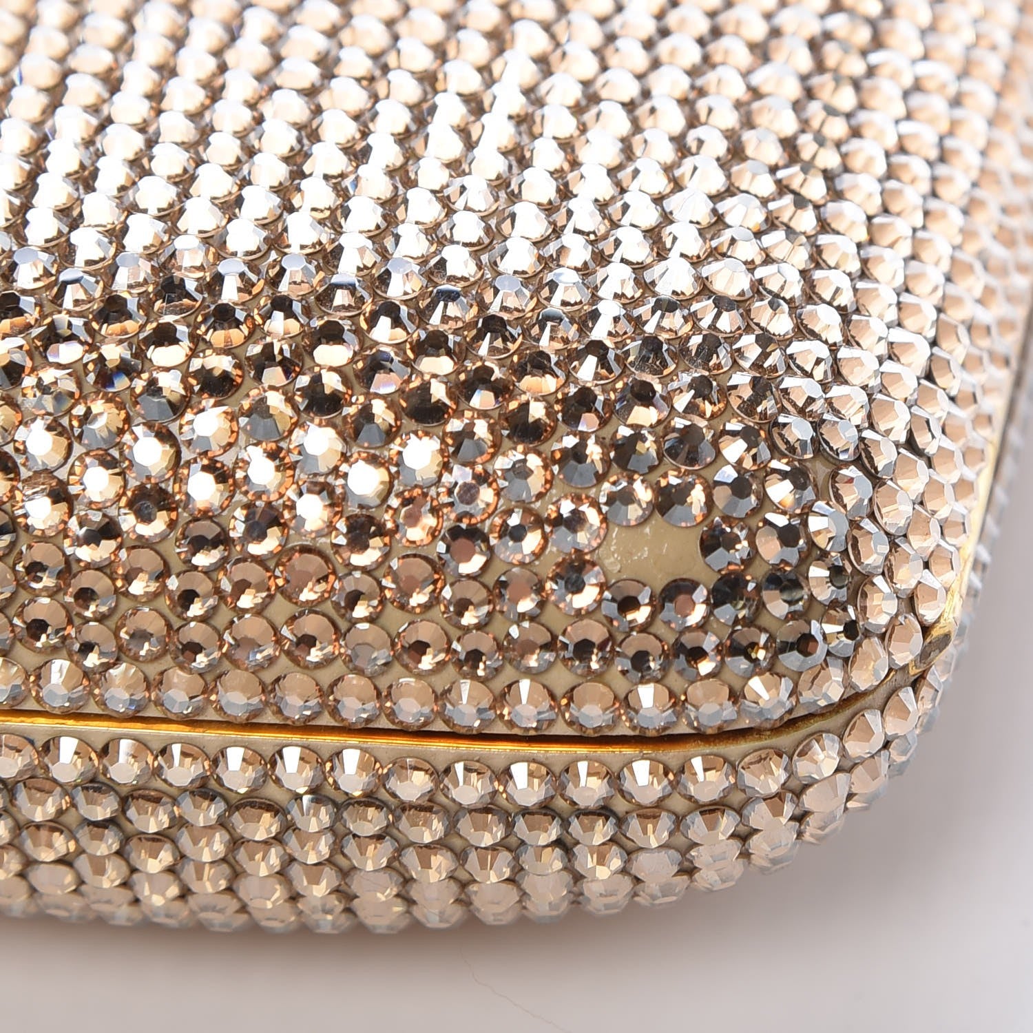 Judith Leiber Swarovski Crystal Minaudière Clutch Gold 8 of 12