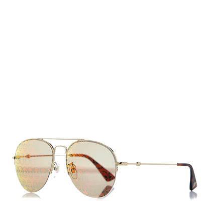 Gucci Aviator Sunglasses GG0107/S Gold Orange 1 of 8