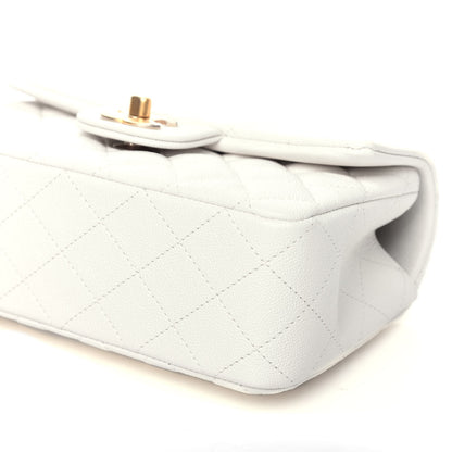 Chanel Caviar Quilted Mini Top Handle Rectangular Flap White 9 of 10