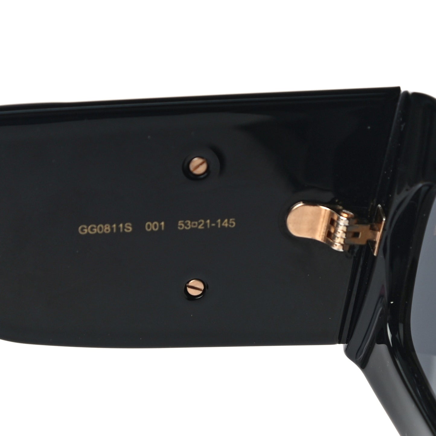 Acetate Rectangular Sunglasses GG0811S Black