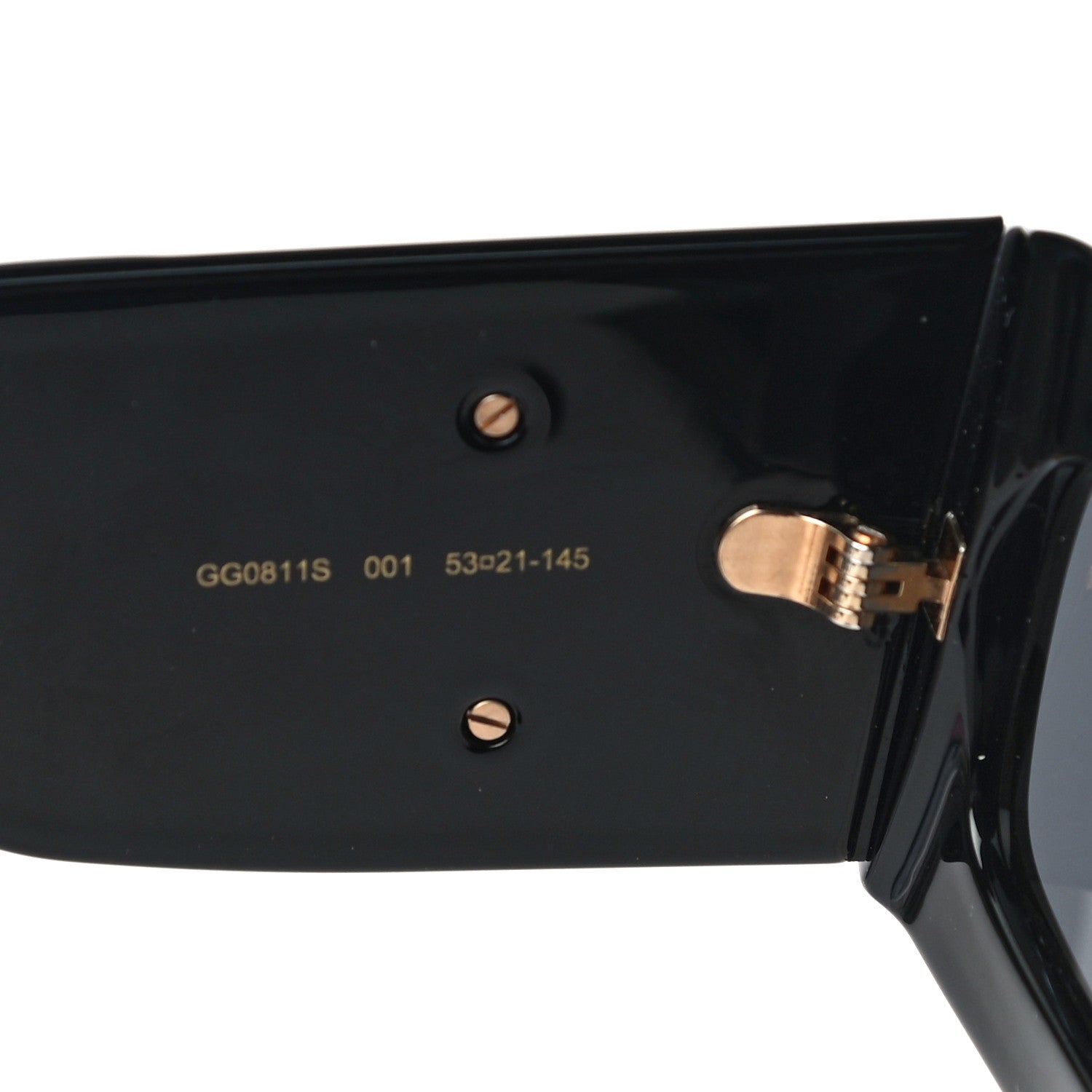 Gucci Acetate Rectangular Sunglasses GG0811S Black 6 of 7