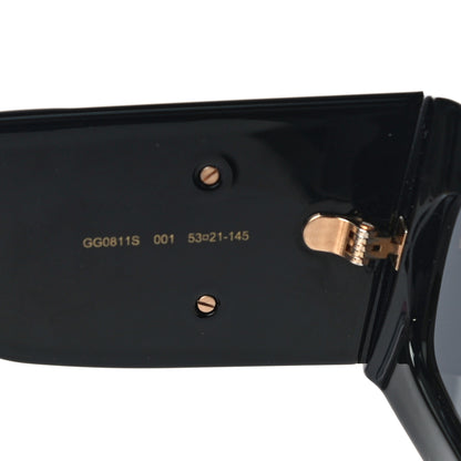 Gucci Acetate Rectangular Sunglasses GG0811S Black 6 of 7