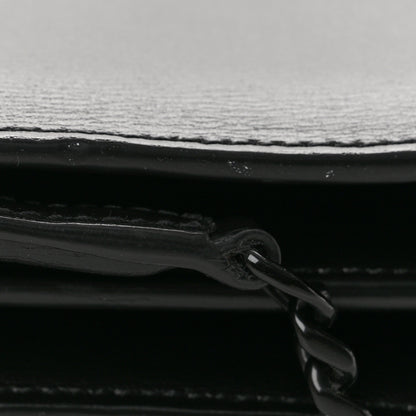 Saint Laurent Calfskin Medium Monogram Monochrome Sunset Black 12 of 13
