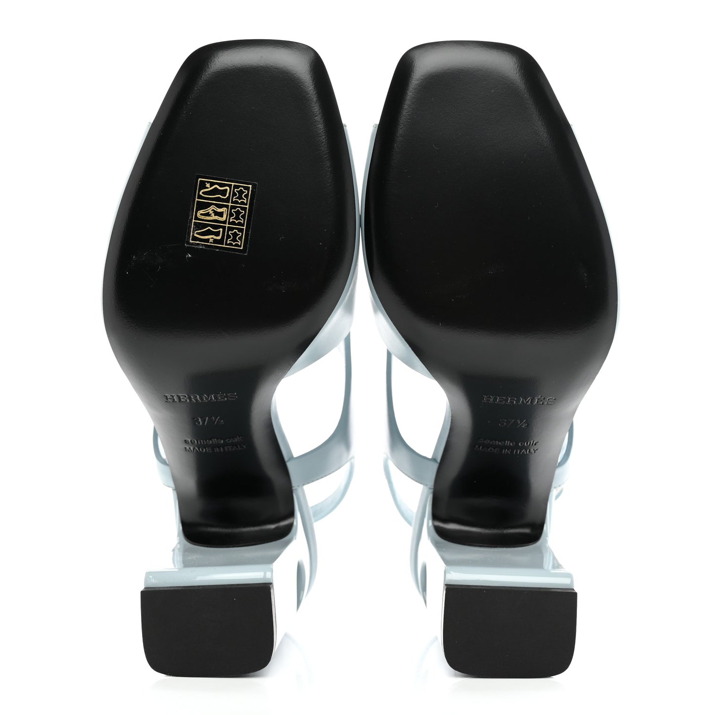 Calfskin Electra 90 Sandals 37.5 Vert D'eau