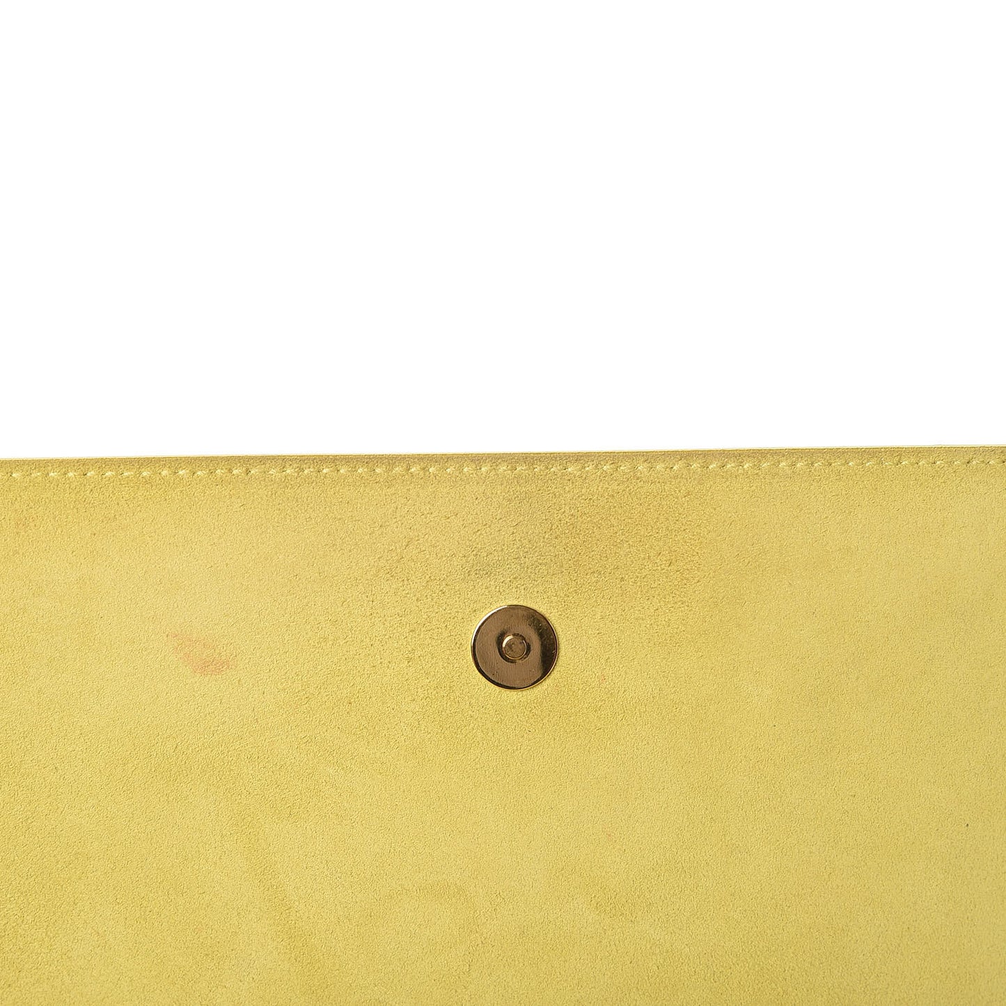 Patent Calfskin Monogram Large Belle De Jour Clutch Yellow