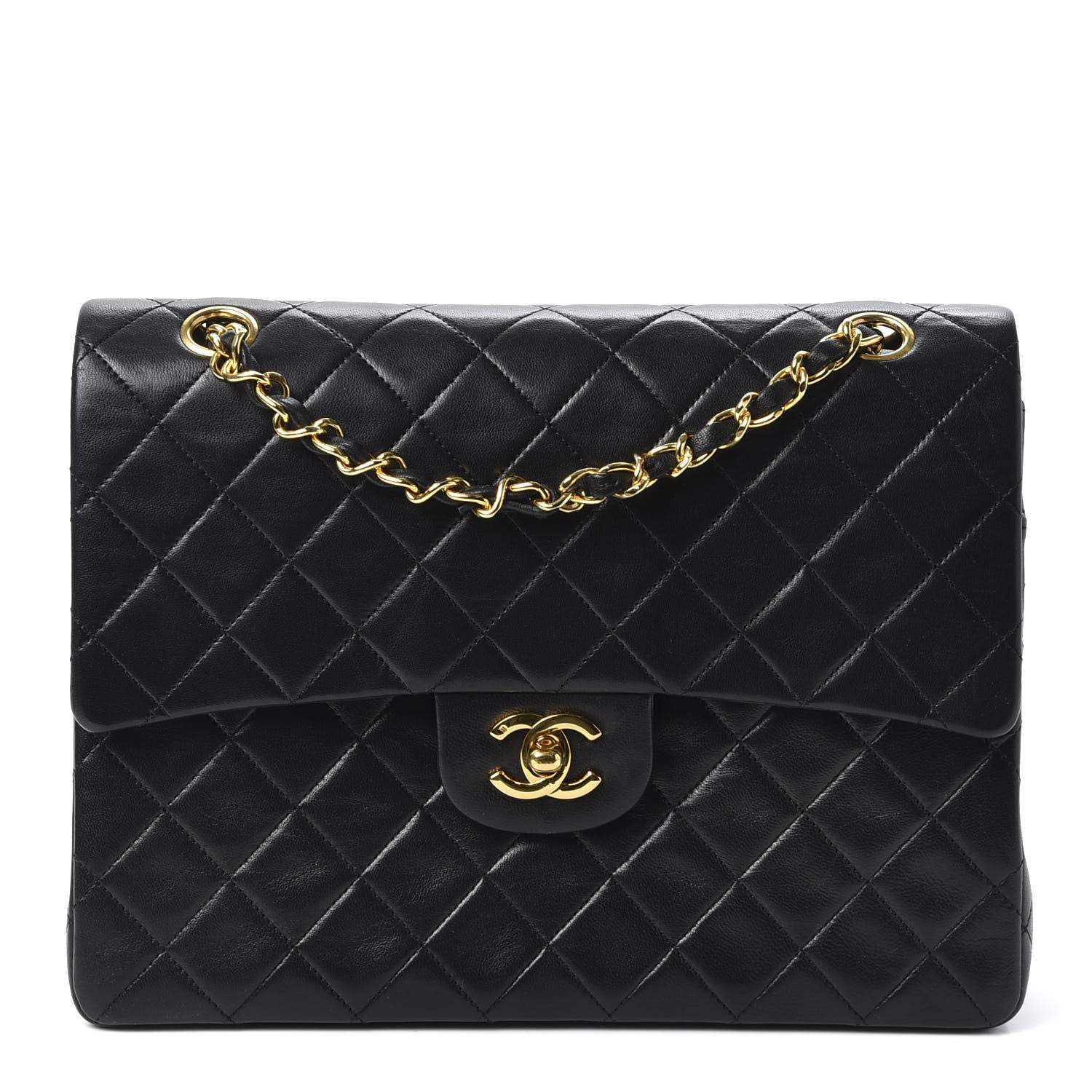 Chanel Lambskin Quilted Small Double Flap Black 1 of 10