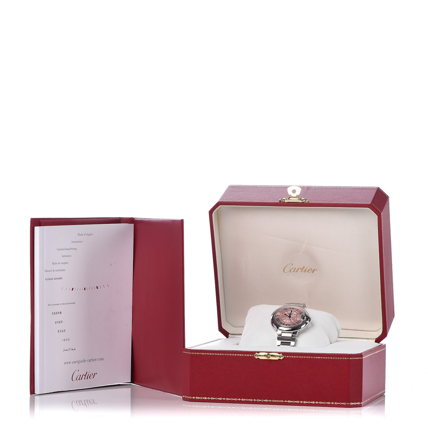 Cartier Stainless Steel 33mm Ballon Bleu De Automatic Watch Pink 7 of 7