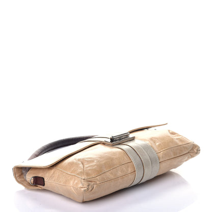 Lanvin Calfskin Hero Shoulder Bag Beige 4 of 9