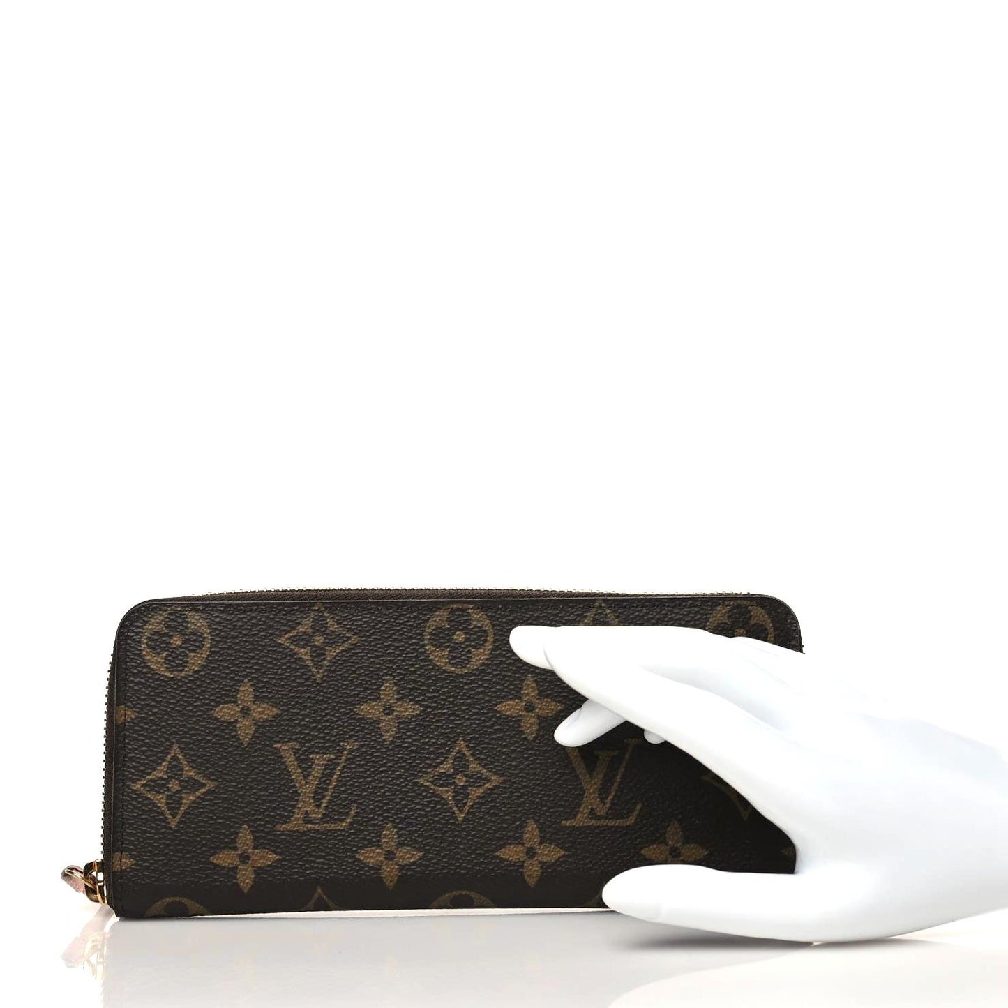 Monogram Clemence Wallet Rose Ballerine