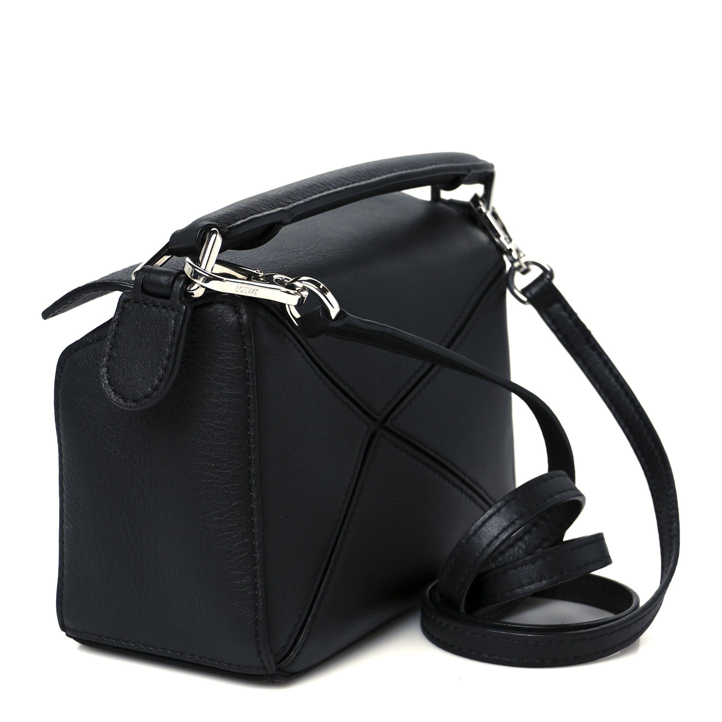 Calfskin Mini Puzzle Bag Black