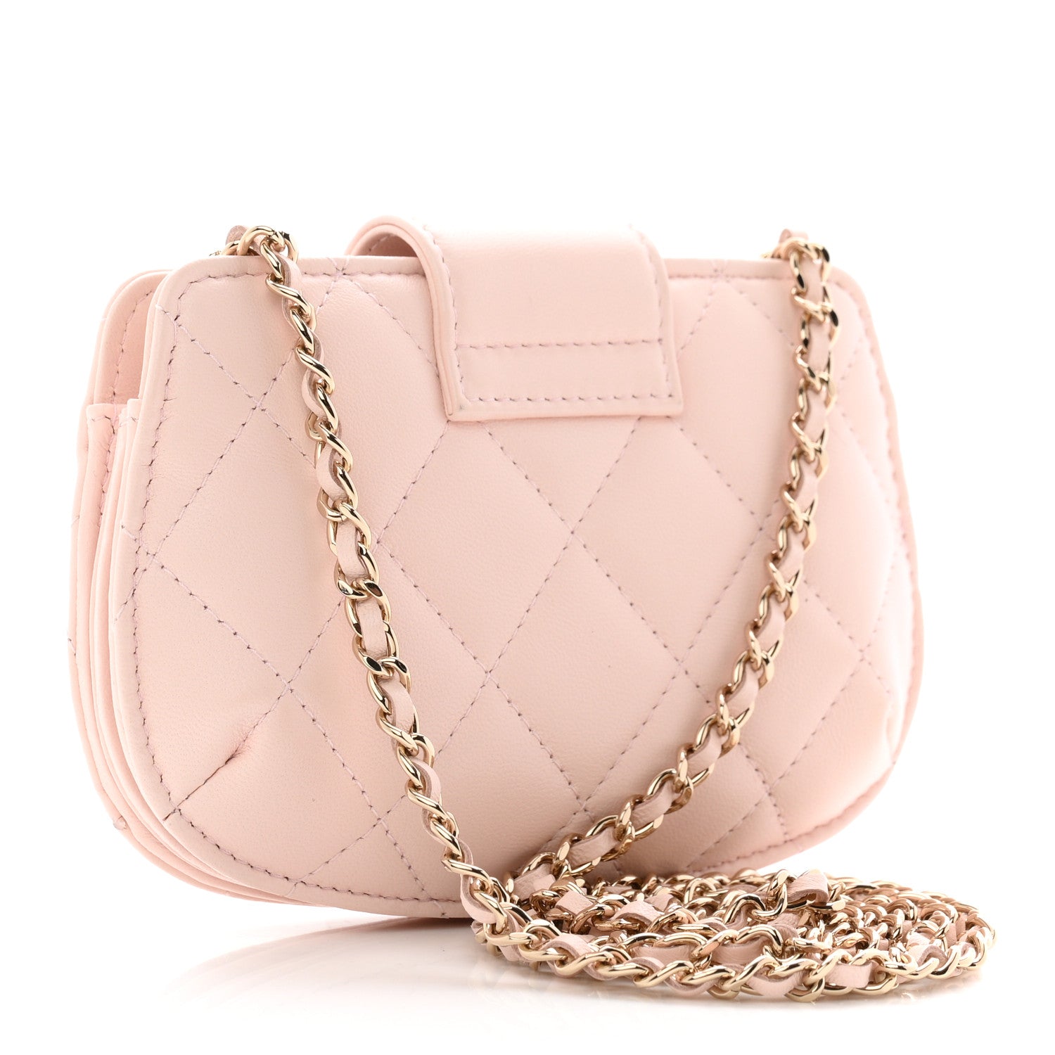 Chanel Lambskin Quilted Mini CC Chain Bag Light Pink 3 of 11