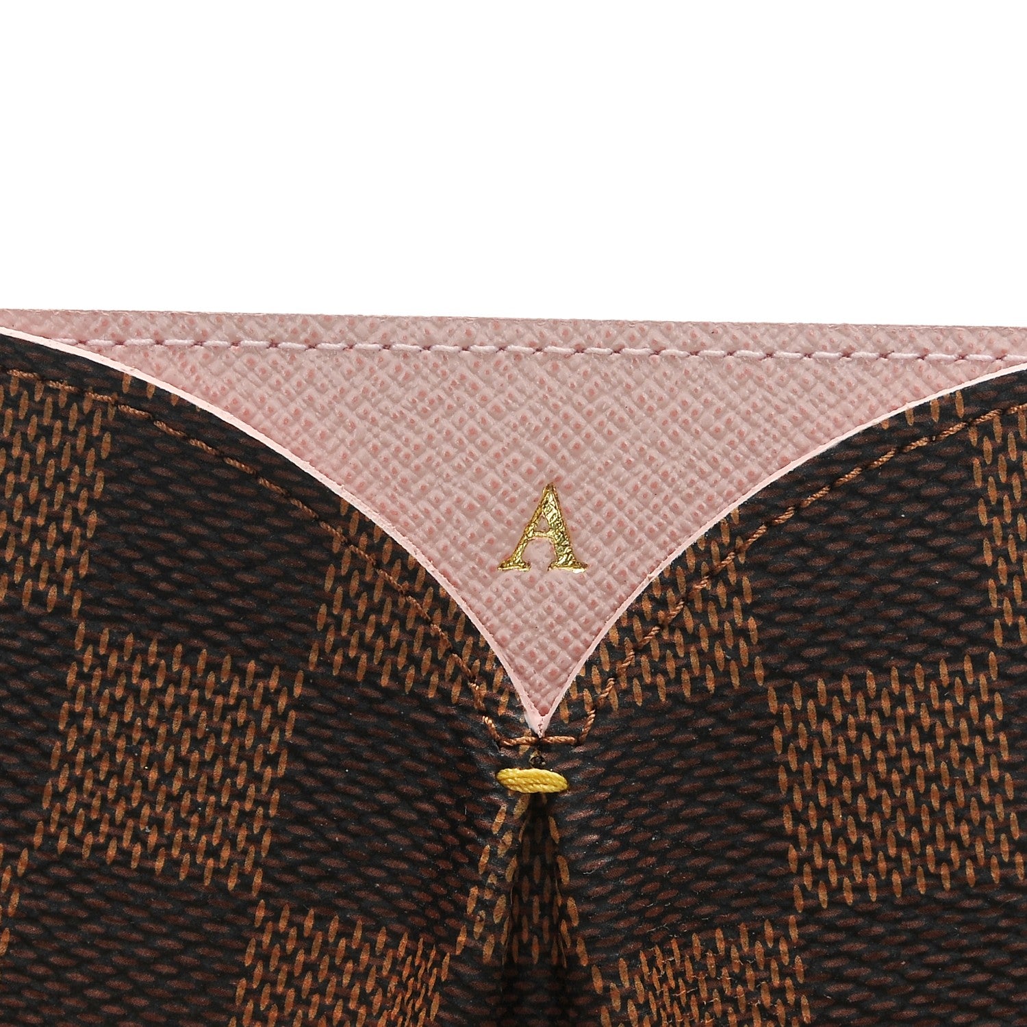 Louis Vuitton Damier Ebene Caissa Card Holder Rose Ballerine 6 of 9