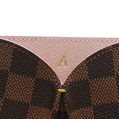 Louis Vuitton Damier Ebene Caissa Card Holder Rose Ballerine 6 of 9