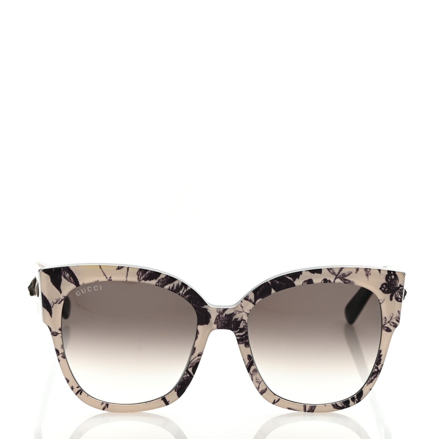 Gucci Acetate Herbarium Print Square Frame Sunglasses GG0059S White 2 of 9