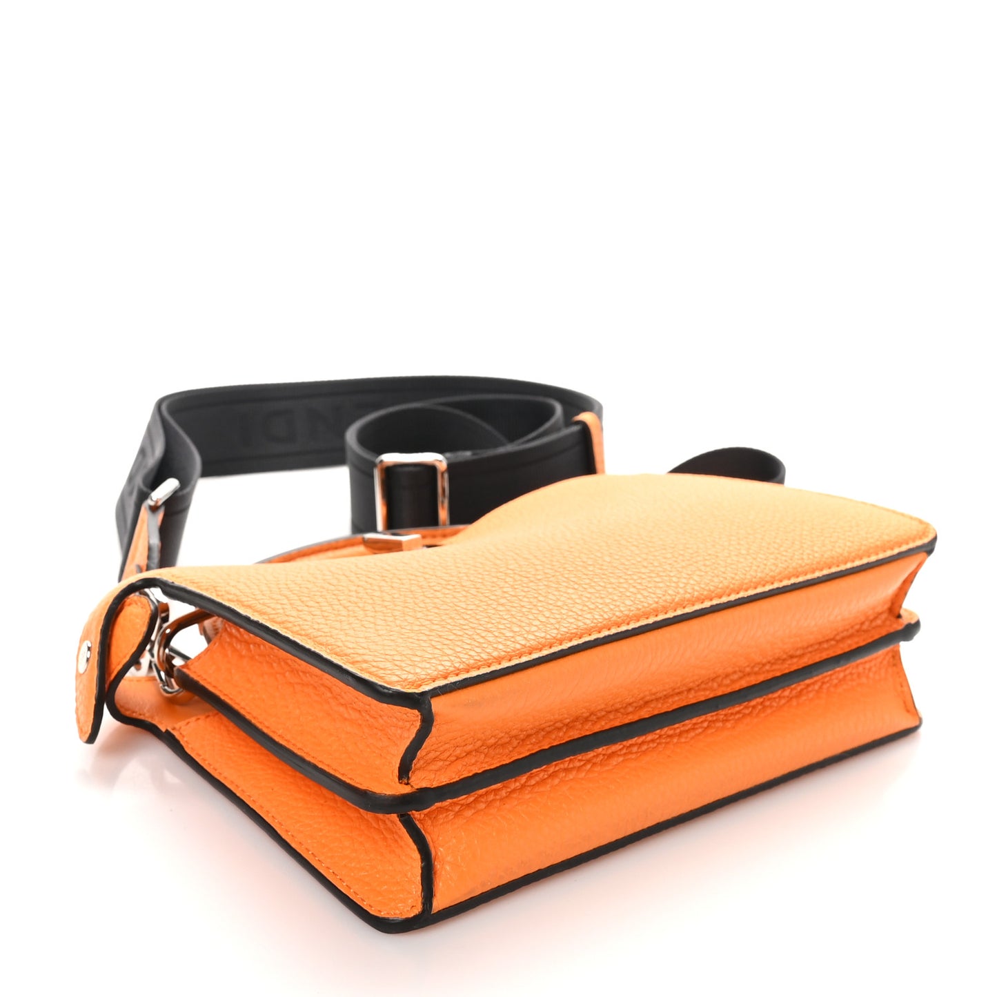 Cuoio Romano Vitello Cover Bi-Color Peekaboo I See U X Cross Satchel Orange