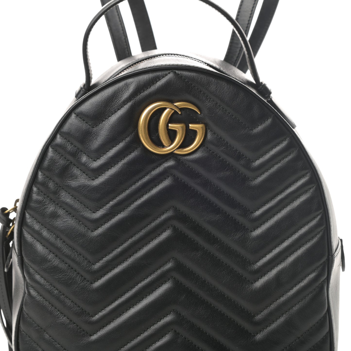 Calfskin Matelasse GG Marmont Backpack Black