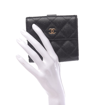 Chanel Caviar Quilted Compact French Flap Wallet Black 2 of 9