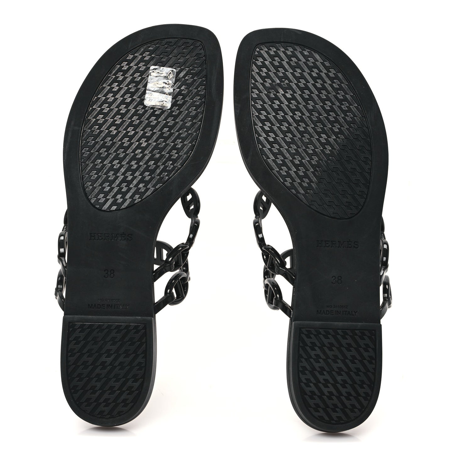 Rubber Chaine d'Ancre Island Sandals 38 Black