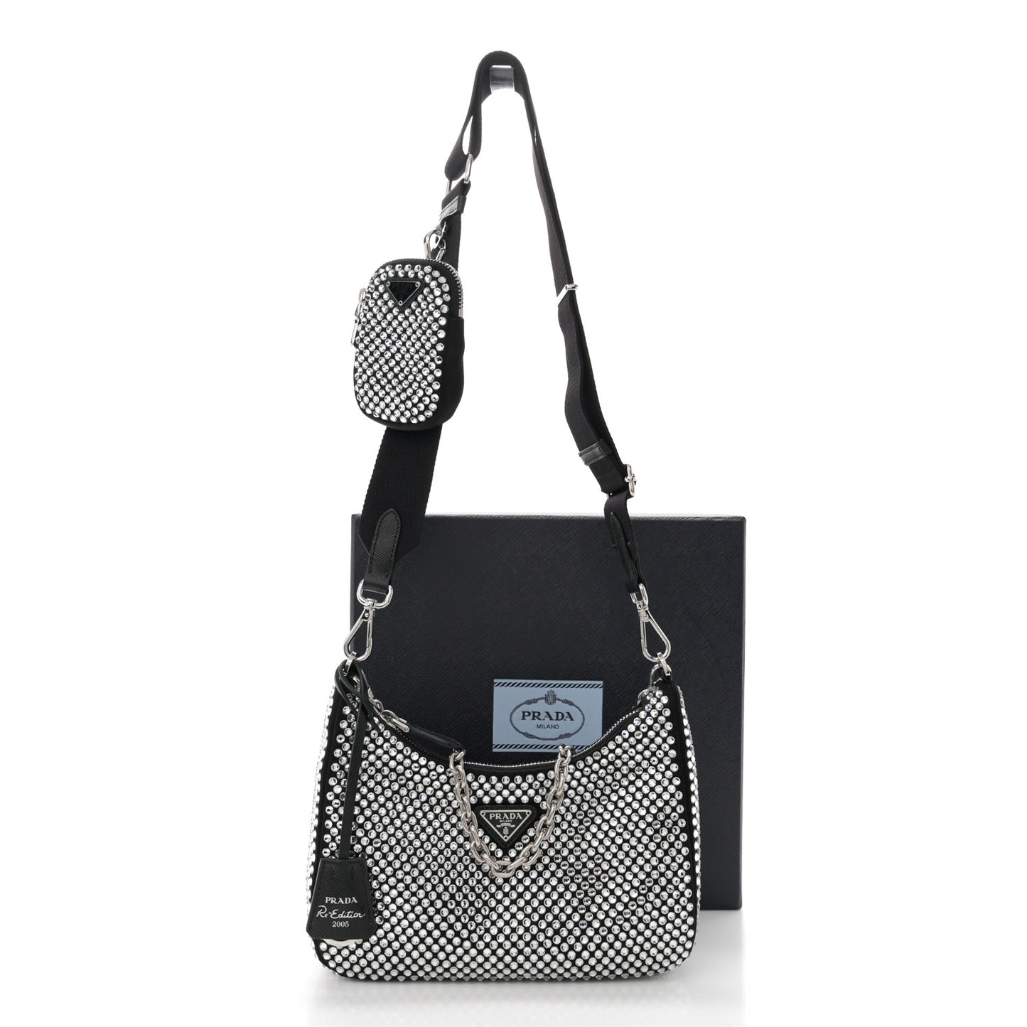 Satin Crystal Re-Edition 2005 Shoulder Bag Cristal