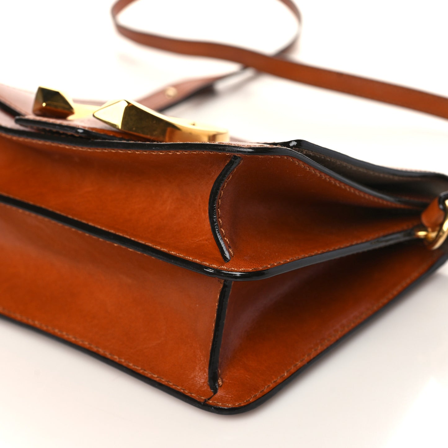 Calfskin Madeline Shoulder Bag Brown