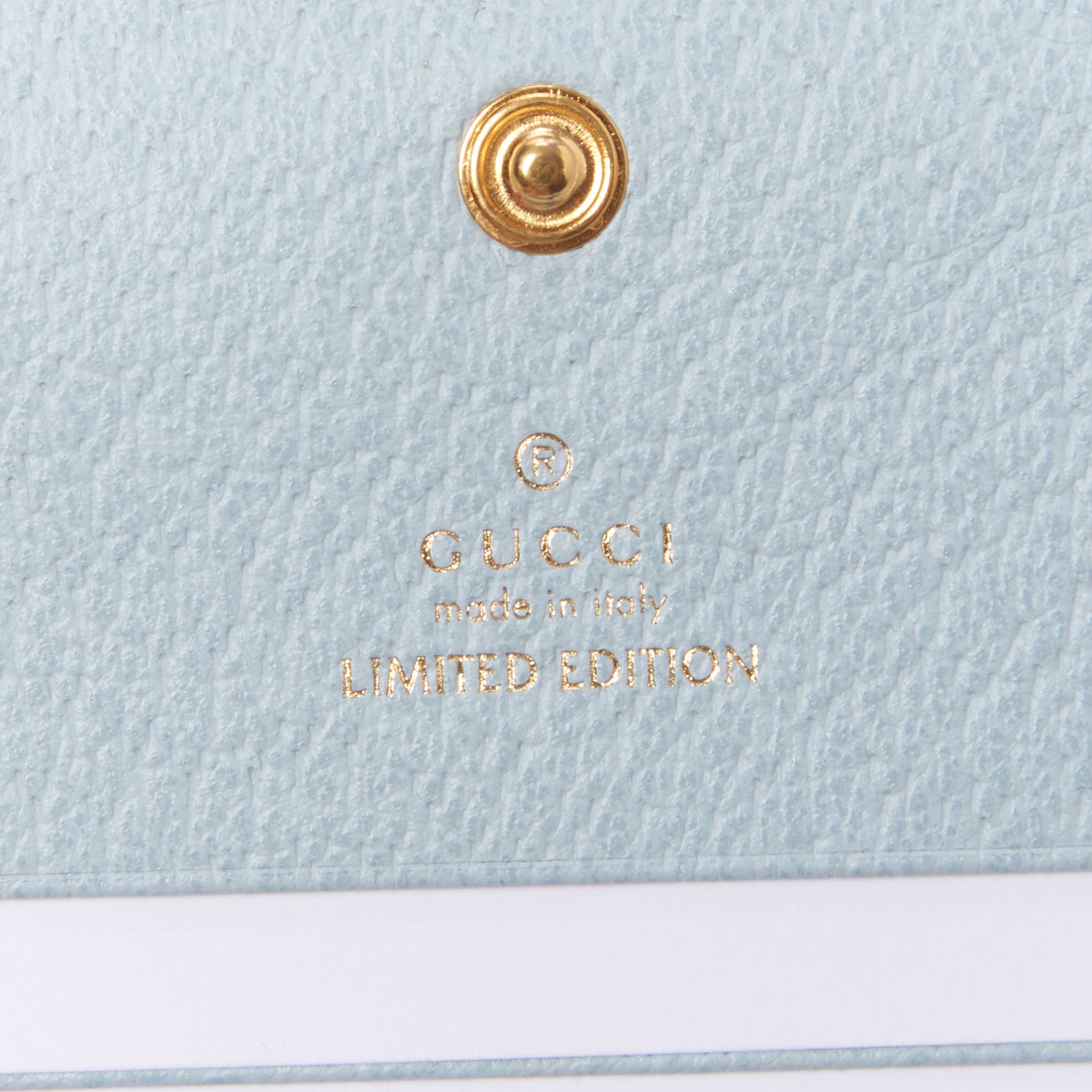 Gucci Canvas Flora Card Case Wallet Blue 7 of 9