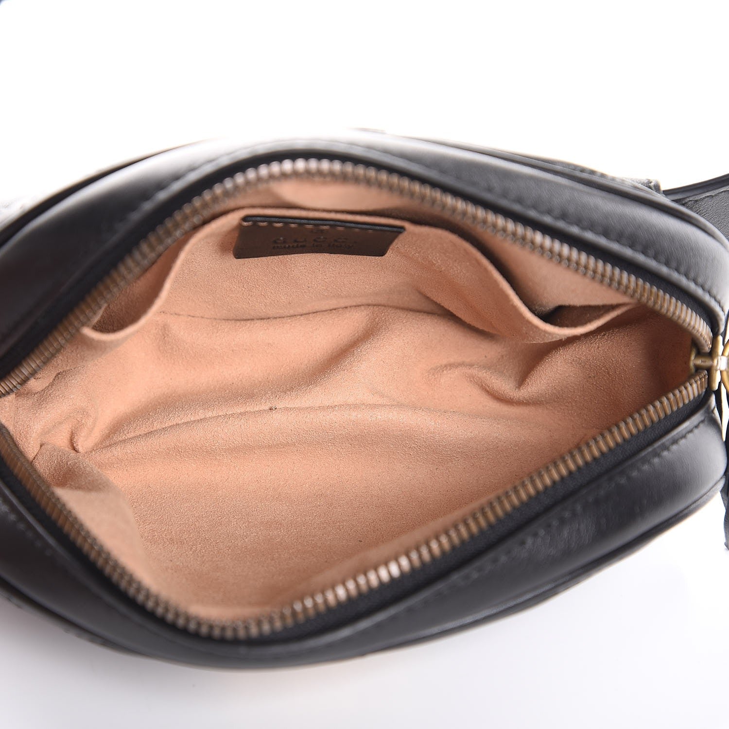 Gucci Calfskin Matelasse GG Marmont Belt Bag 85 34 Black 5 of 9