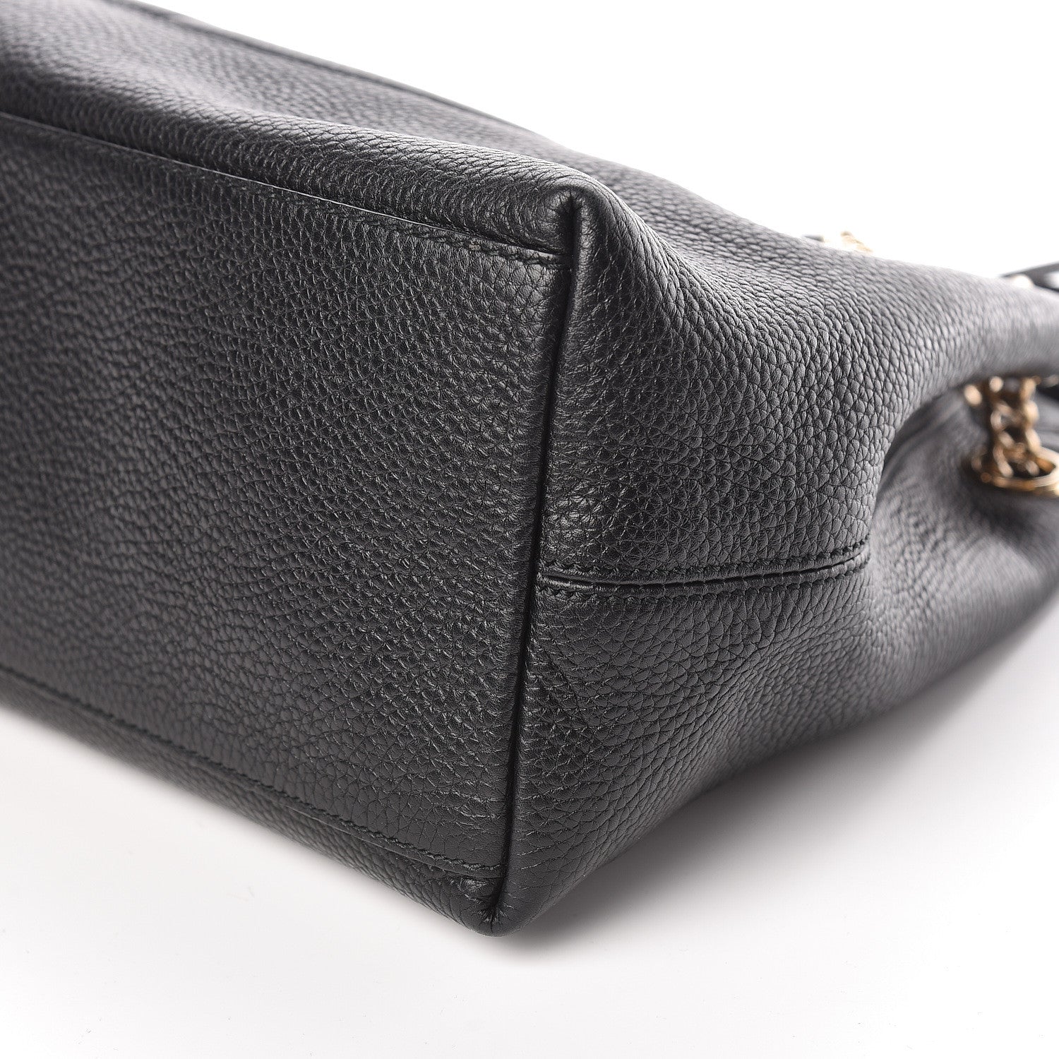 Gucci Pebbled Calfskin Medium Soho Chain Shoulder Bag Black 13 of 14