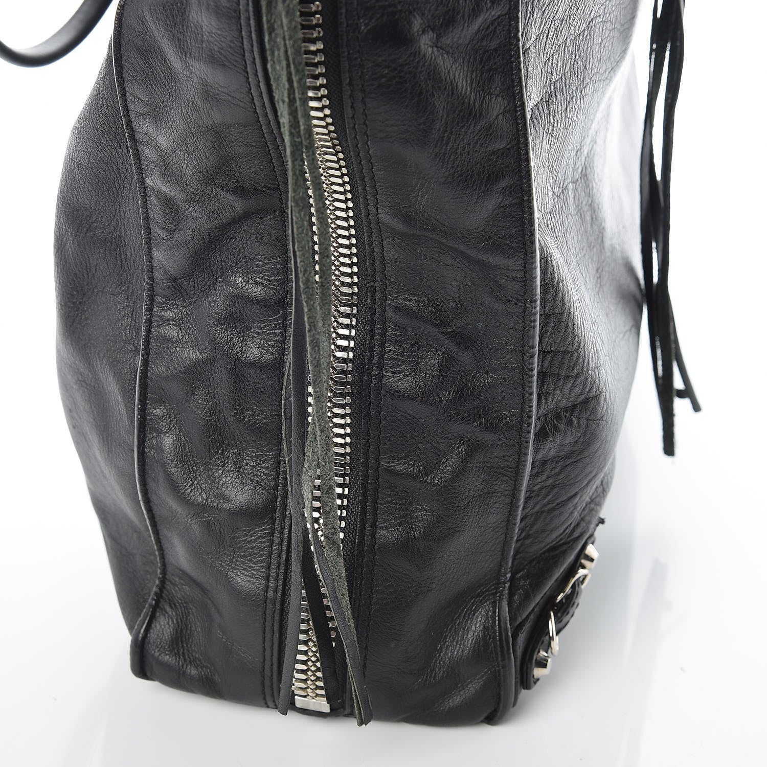 Balenciaga Calfskin Papier Ledger Zip Around Tote Black 10 of 14