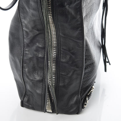 Balenciaga Calfskin Papier Ledger Zip Around Tote Black 10 of 14
