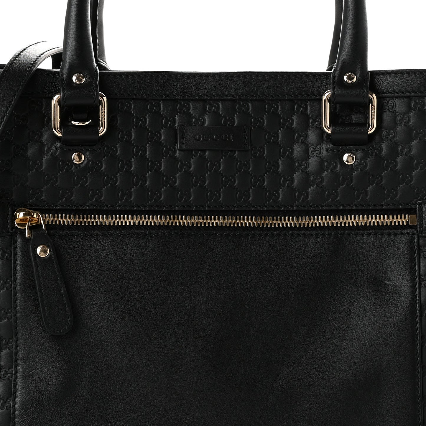 Soft Microguccissima Medium Tote Black