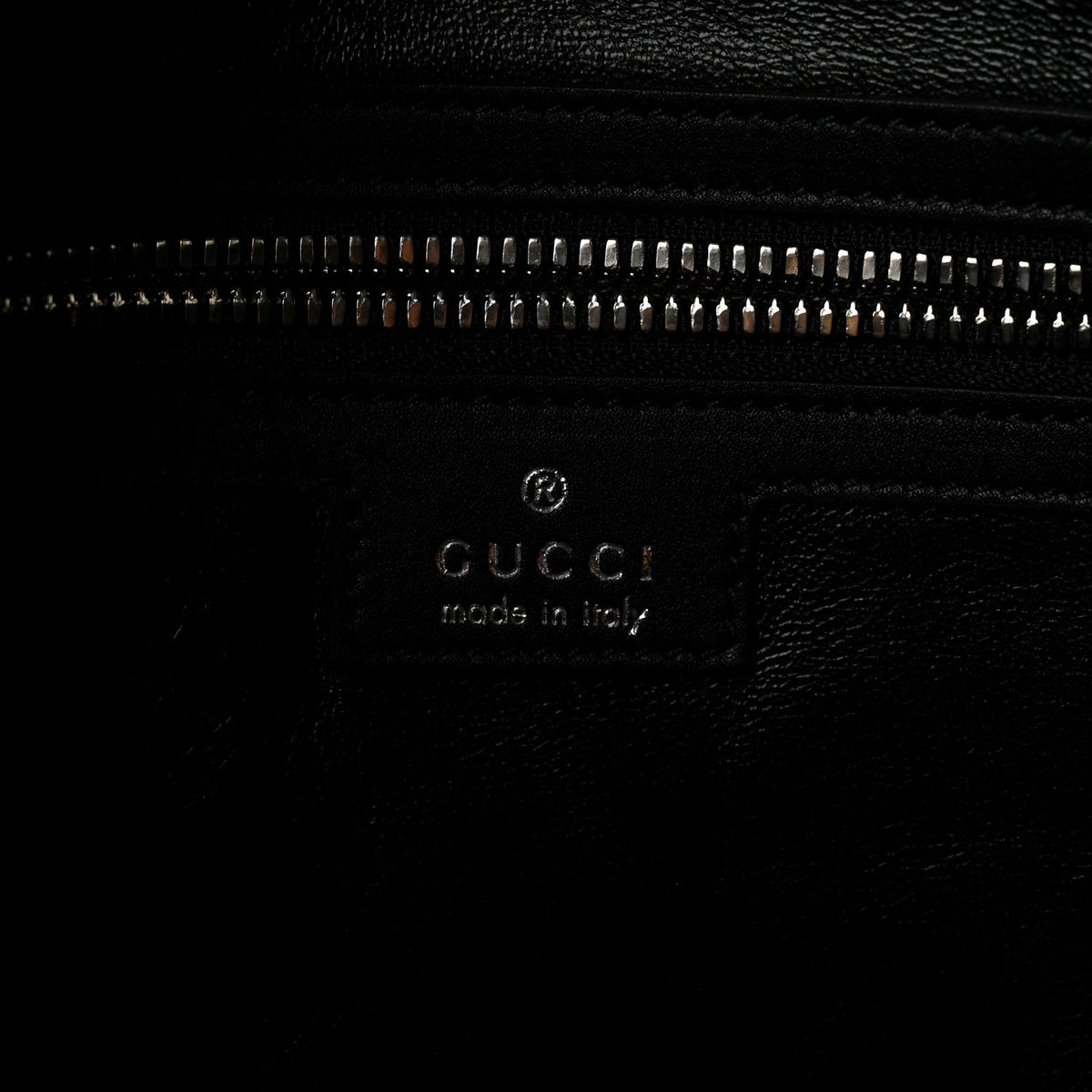 Calfskin Emblem Shoulder Bag Black