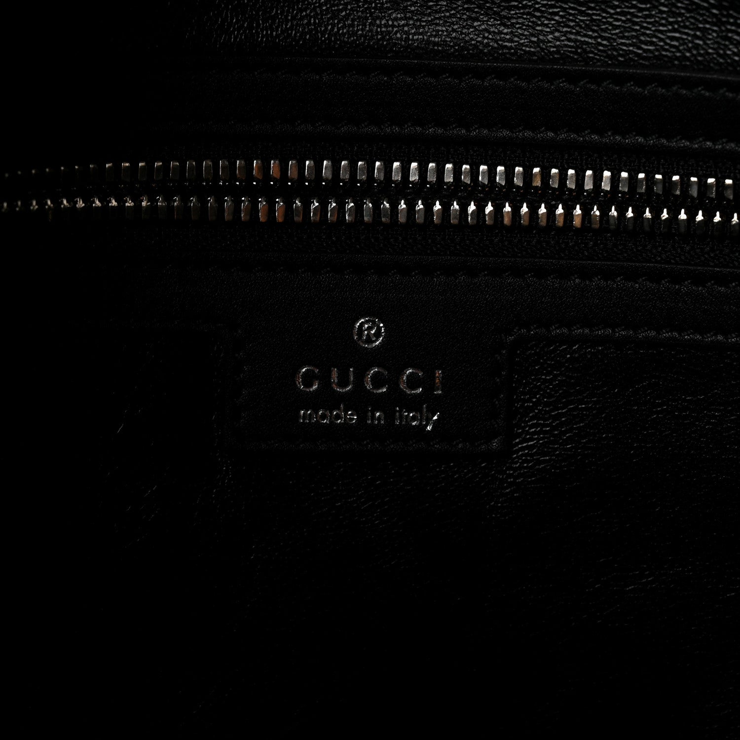 Gucci Calfskin Emblem Shoulder Bag Black 5 of 9