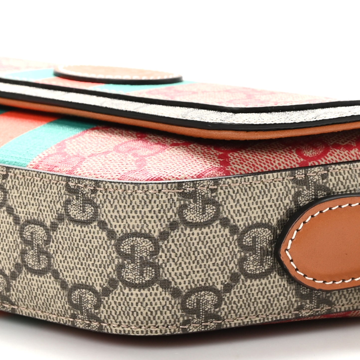 X DANS LE VERT GG Supreme Monogram Cuoio Web Mini Retro Interlocking G Top Handle Beige Rosso Ebony Harness Brown