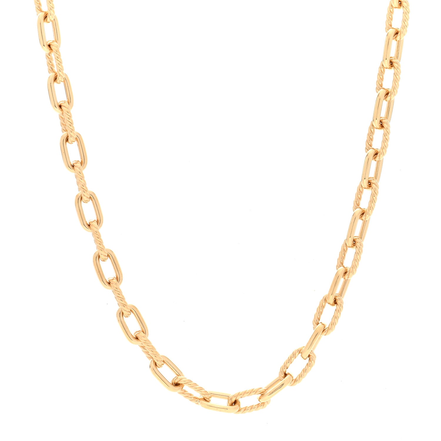 David Yurman 18K Yellow Gold 6mm Madison Chain Necklace 1 of 4
