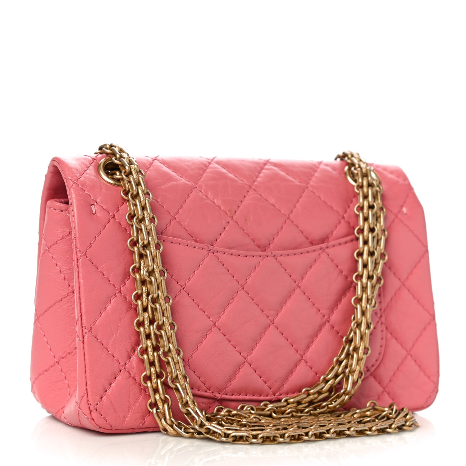 Chanel Aged Calfskin Quilted 2.55 Reissue Mini Flap Pink 2 of 11