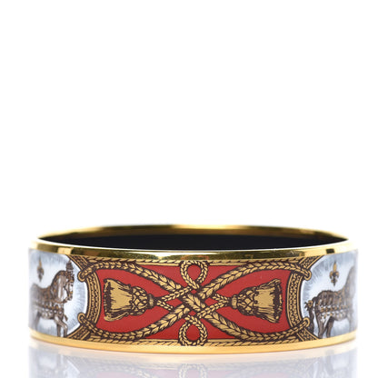 Hermes Enamel Printed Wide Grand Apparat Bracelet 70 3 of 5