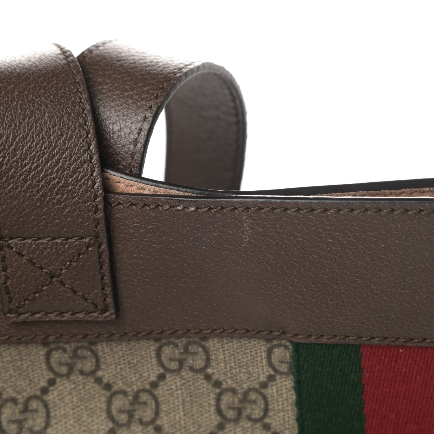 Gucci GG Supreme Monogram Web Large DIY Ophidia Vertical Shopping Tote Brown 14 of 14