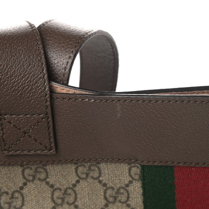 Gucci GG Supreme Monogram Web Large DIY Ophidia Vertical Shopping Tote Brown 14 of 14