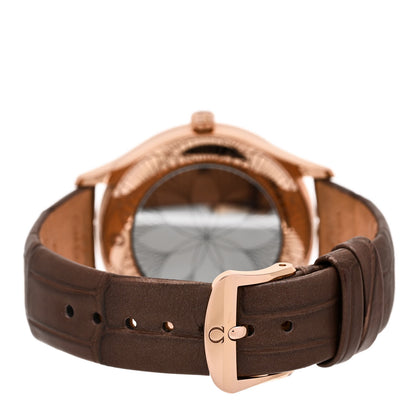 Omega 18K Sedna Gold Alligator Diamond Bezel 36mm De Ville Tr&eacute;sor Quartz Watch Brown 428.58.36.60.13.001 3 of 5