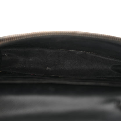 Saint Laurent Grain De Poudre Matelasse Chevron Monogram Monochrome Envelope Chain Wallet Black 5 of 18