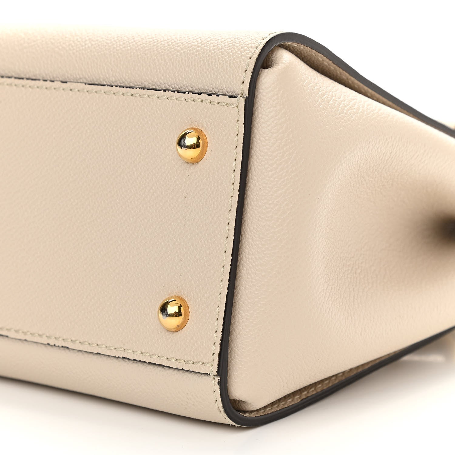 Burberry Soft Grain Calfskin Small Buckle Tote Limestone 11 of 14