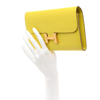 Hermes Epsom Constance Long Wallet Lime 2 of 10