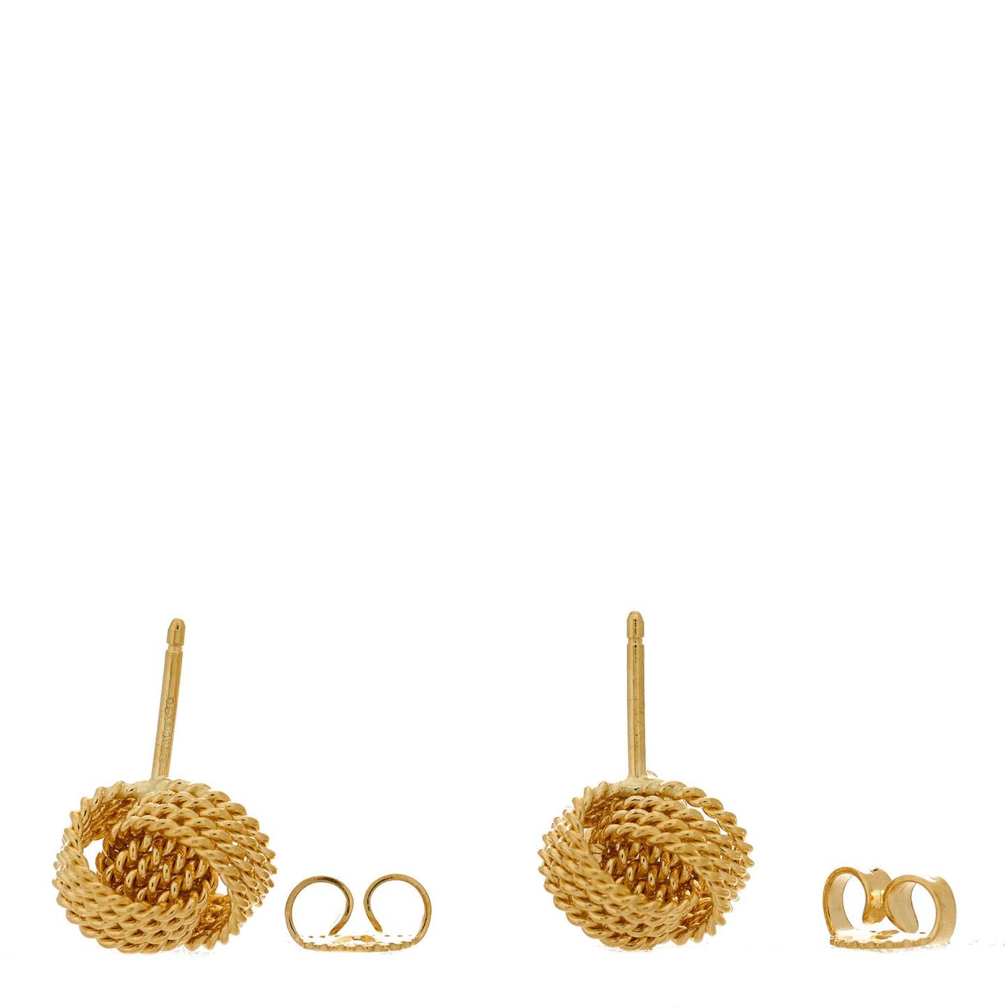 18K Yellow Gold Twist Knot Earrings