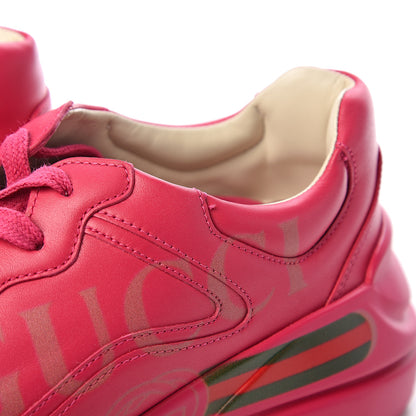 Gucci Calfskin Logo Womens Rhyton Sneakers 40 Box Pink 8 of 11