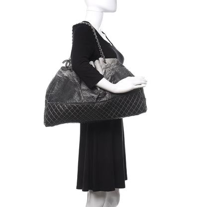 Chanel Vinyl Quilted Melrose Degrade Tote Black 2 of 14