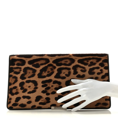 Dolce & Gabbana Calf Hair Leopard Print Miss Delicious Clutch 2 of 8