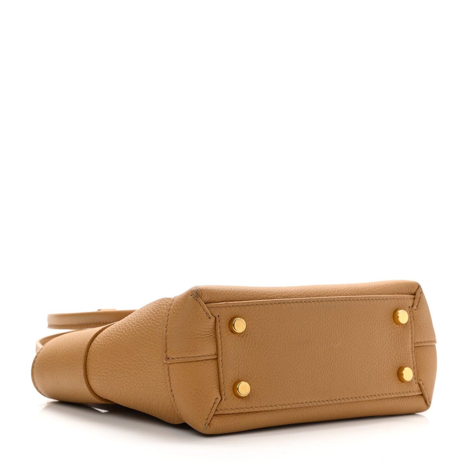 Bottega Veneta Grained Calfskin Maxi Intrecciato Mini Arco Caramel 4 of 11