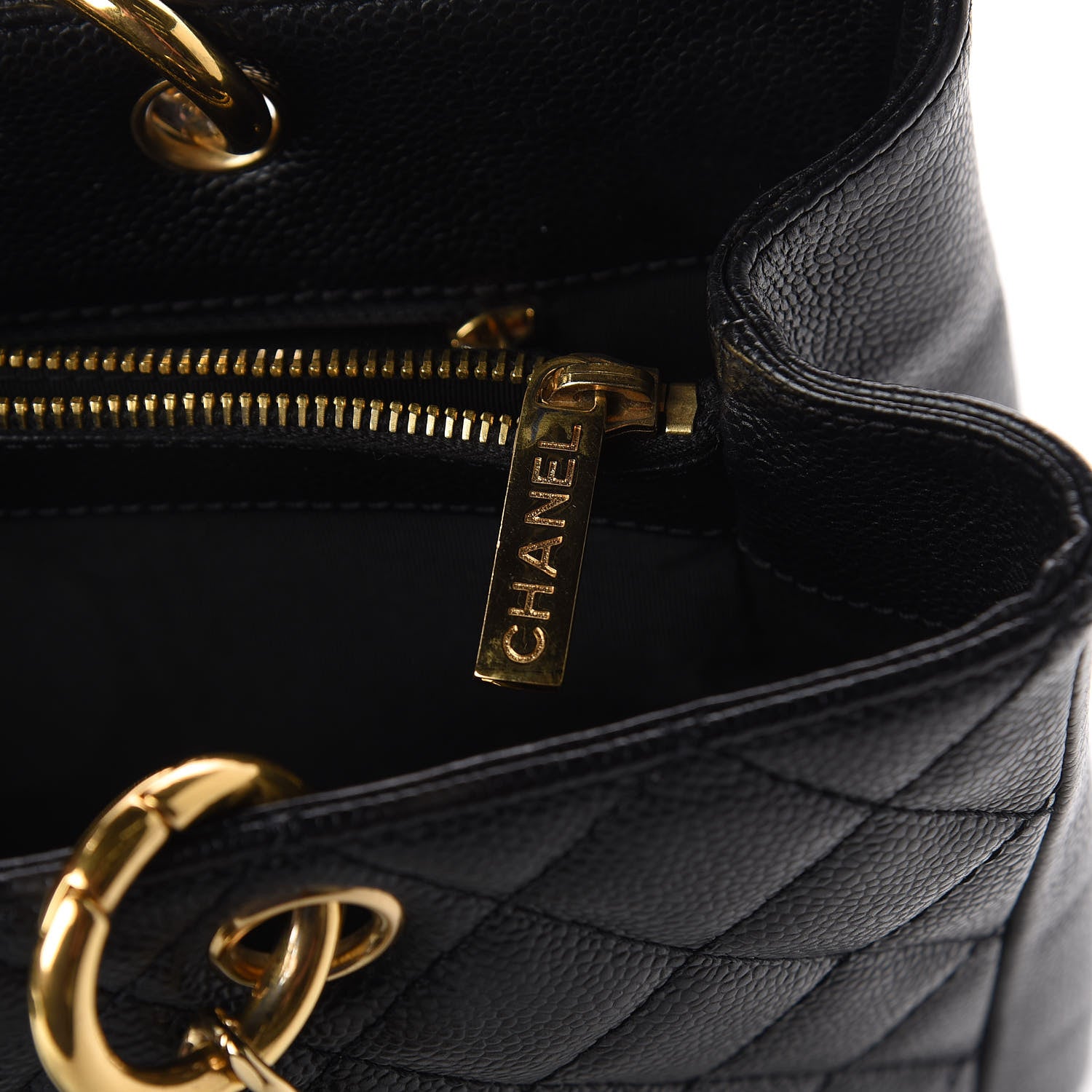 Chanel Caviar Quilted Grand Shopping Tote GST Black 10 of 11