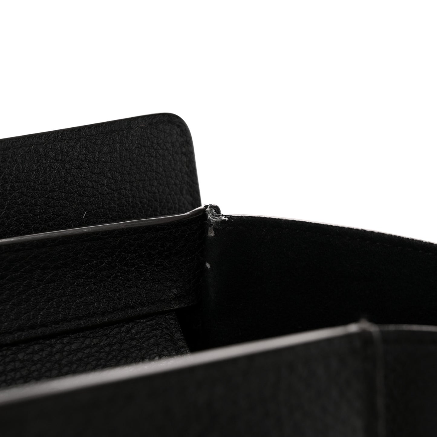 Drummed Calfskin Mini Luggage Black