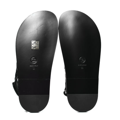 Chanel Lambskin Velcro Dad Sandals 36 Black 4 of 4